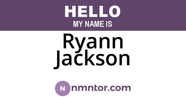 Ryann Jackson