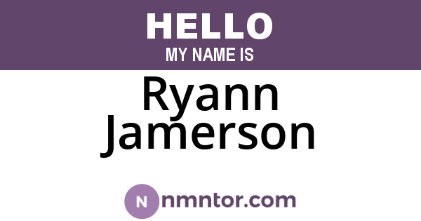 Ryann Jamerson