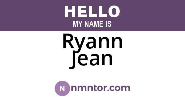 Ryann Jean