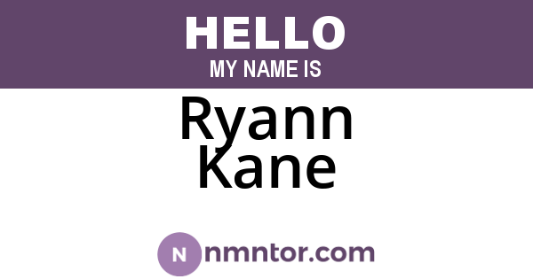 Ryann Kane