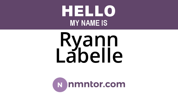 Ryann Labelle