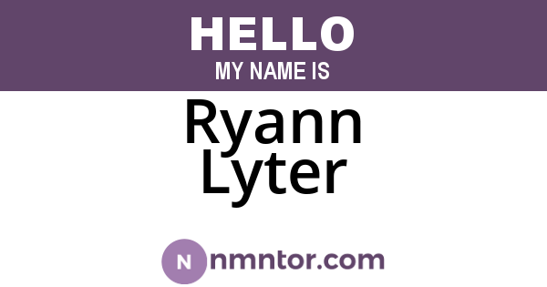 Ryann Lyter