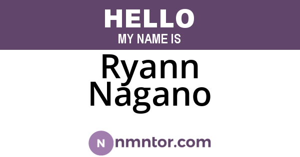 Ryann Nagano