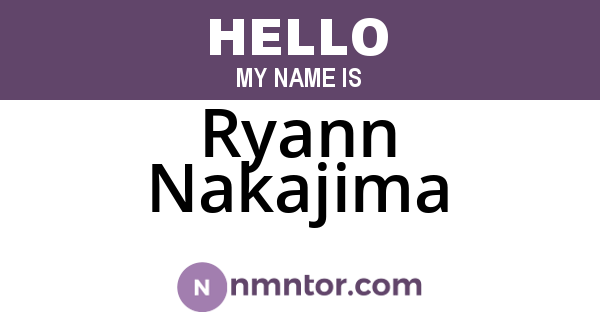 Ryann Nakajima