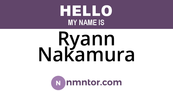 Ryann Nakamura