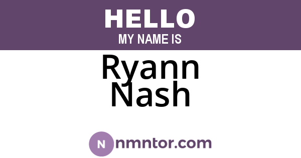 Ryann Nash