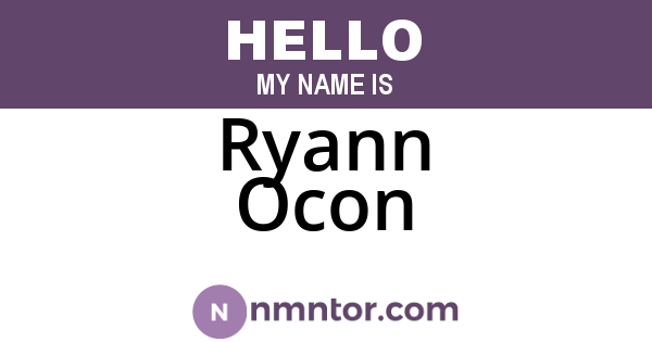 Ryann Ocon