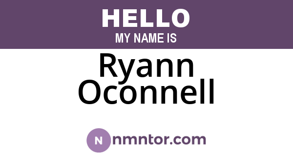Ryann Oconnell