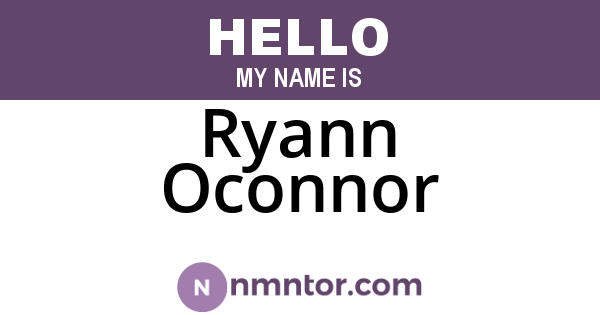 Ryann Oconnor