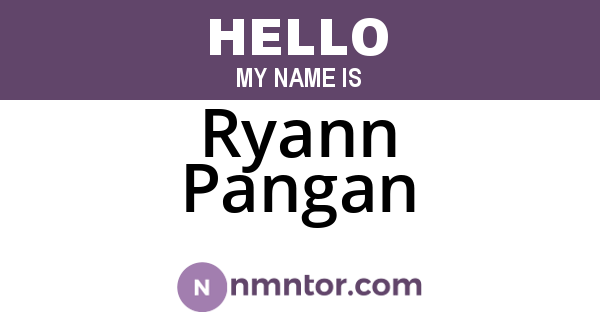 Ryann Pangan