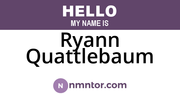 Ryann Quattlebaum