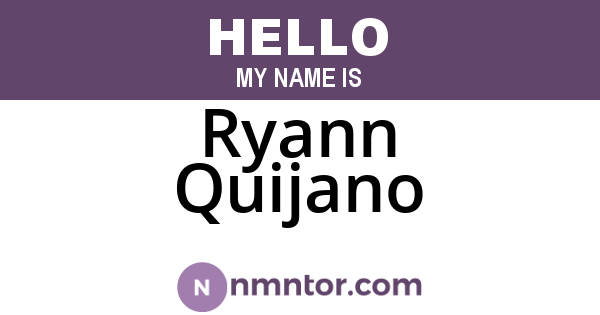 Ryann Quijano