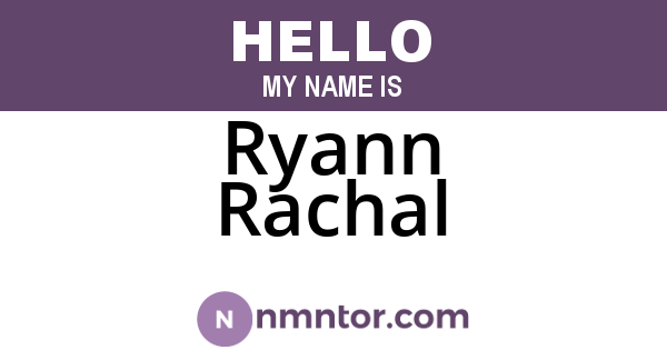 Ryann Rachal