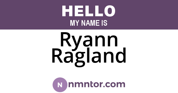 Ryann Ragland