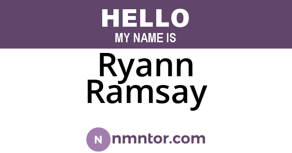 Ryann Ramsay