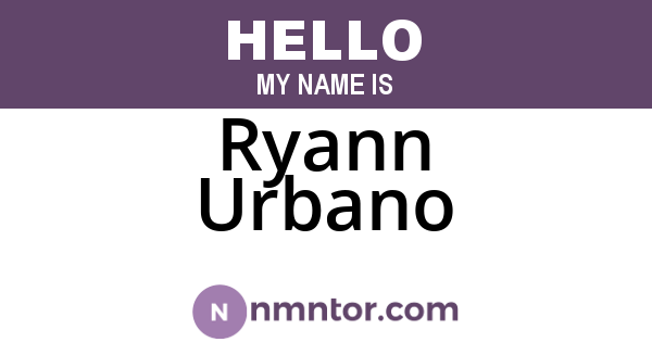 Ryann Urbano