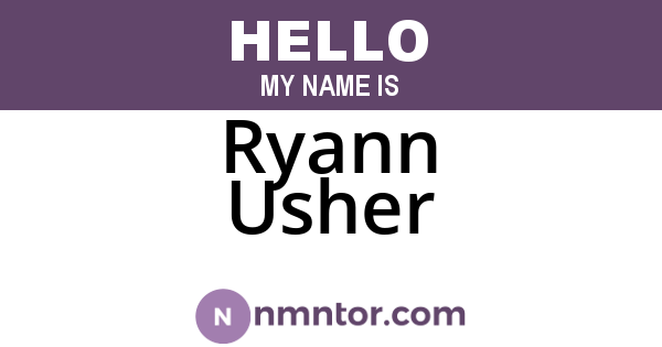 Ryann Usher