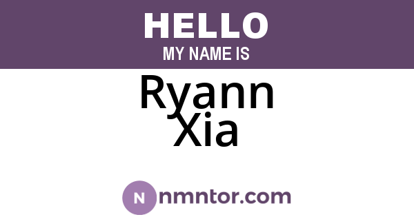 Ryann Xia