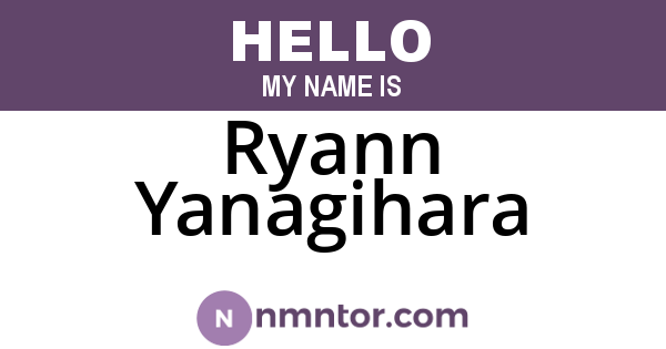 Ryann Yanagihara