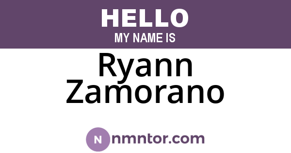 Ryann Zamorano
