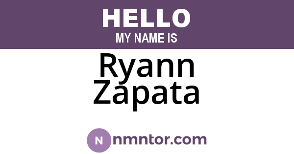 Ryann Zapata