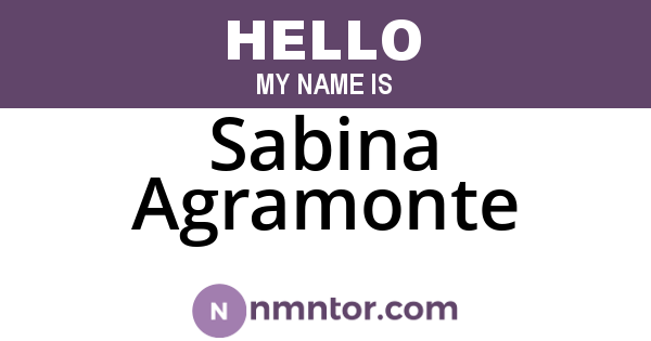 Sabina Agramonte