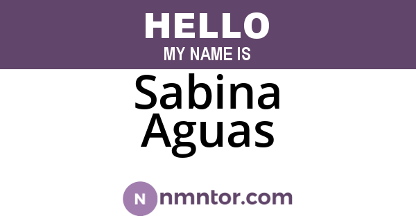 Sabina Aguas