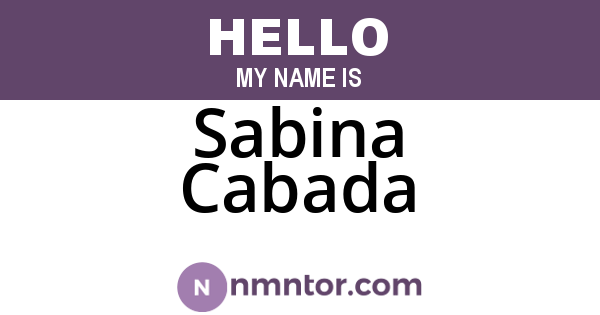 Sabina Cabada