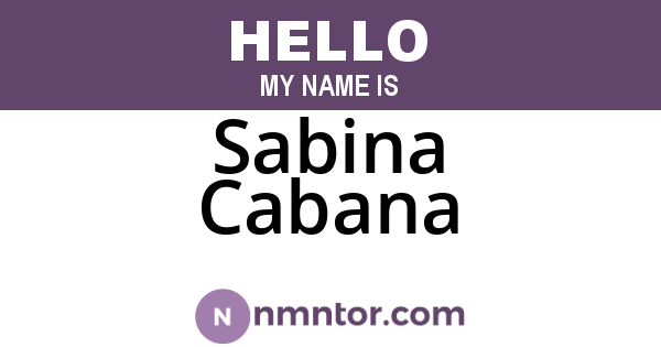Sabina Cabana