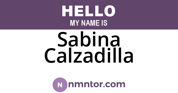 Sabina Calzadilla