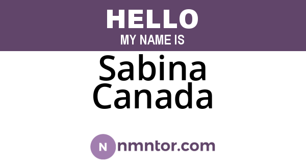 Sabina Canada