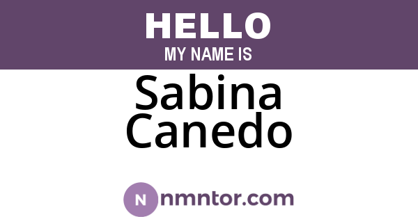 Sabina Canedo