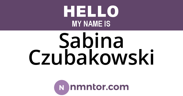 Sabina Czubakowski