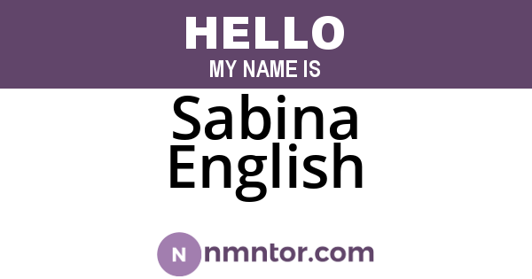 Sabina English