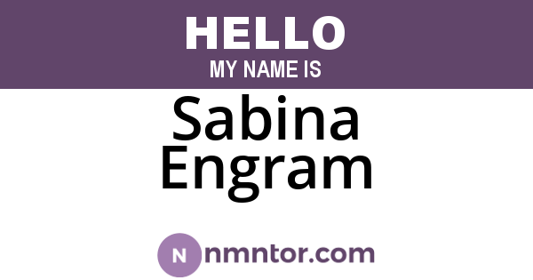 Sabina Engram