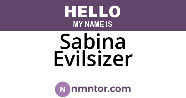 Sabina Evilsizer