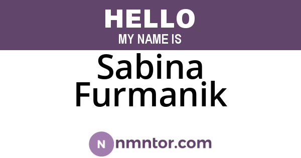 Sabina Furmanik
