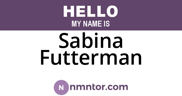 Sabina Futterman