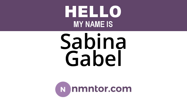 Sabina Gabel