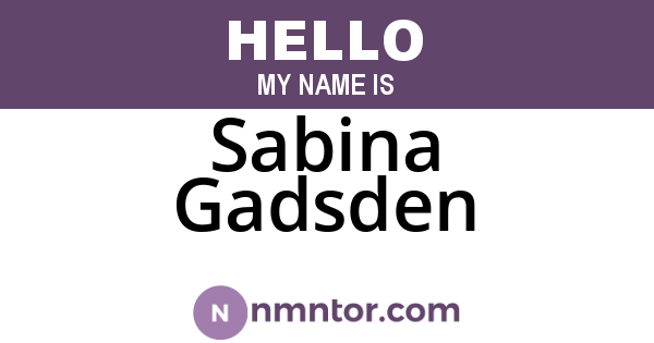 Sabina Gadsden