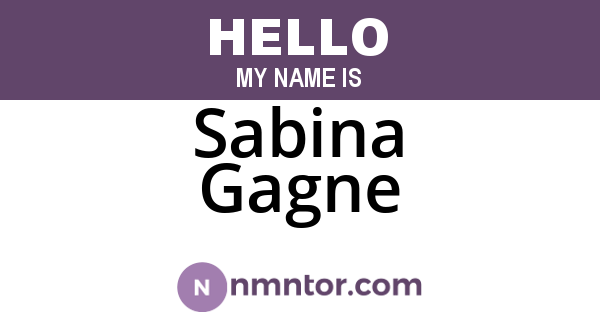 Sabina Gagne