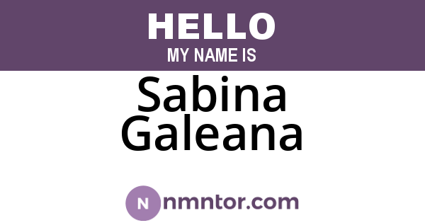 Sabina Galeana