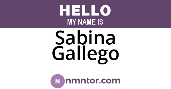 Sabina Gallego