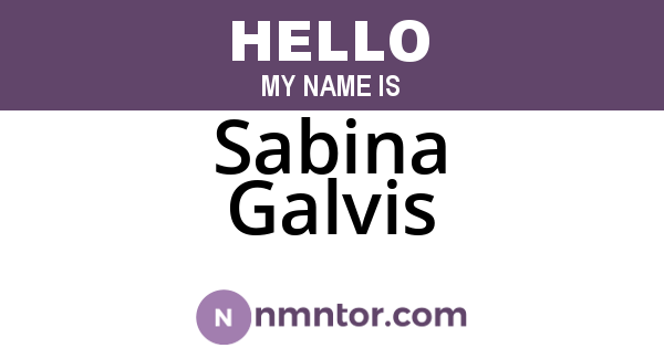 Sabina Galvis