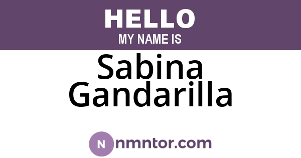 Sabina Gandarilla