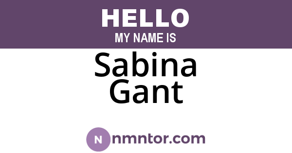 Sabina Gant