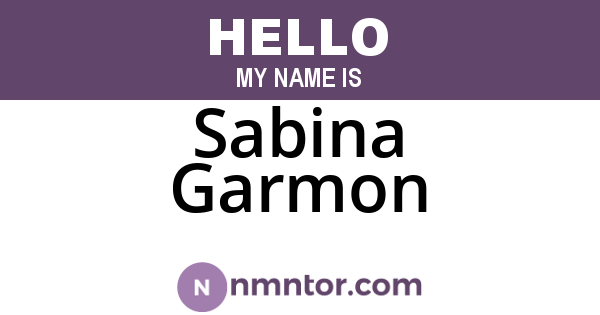 Sabina Garmon
