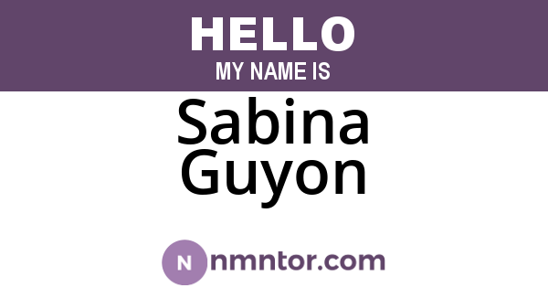 Sabina Guyon