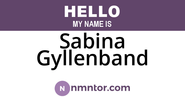 Sabina Gyllenband