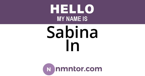 Sabina In